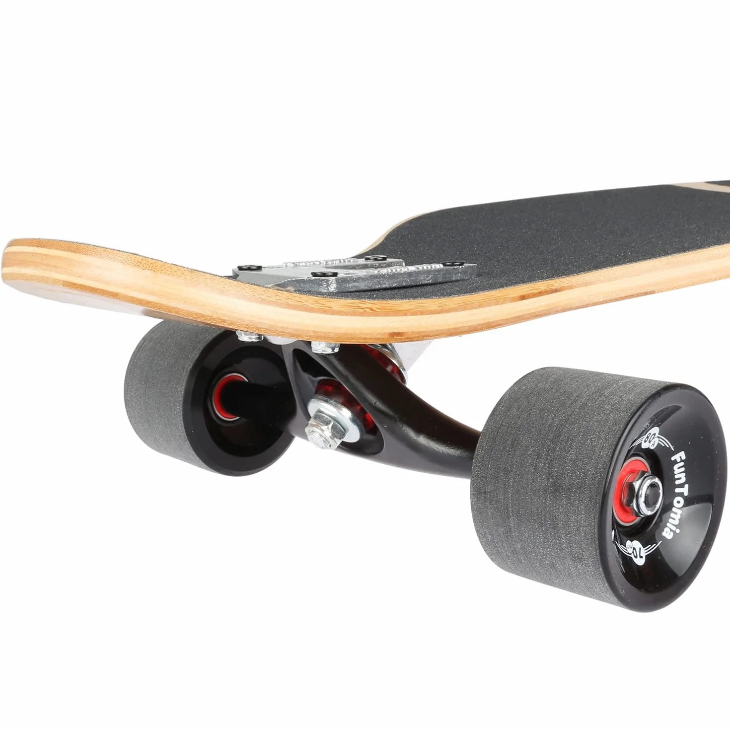 FunTomia Longboard Drop Through Cruiser Complet 3 Niveaux Flexibles Roulements Mach1 Speed Outil en T