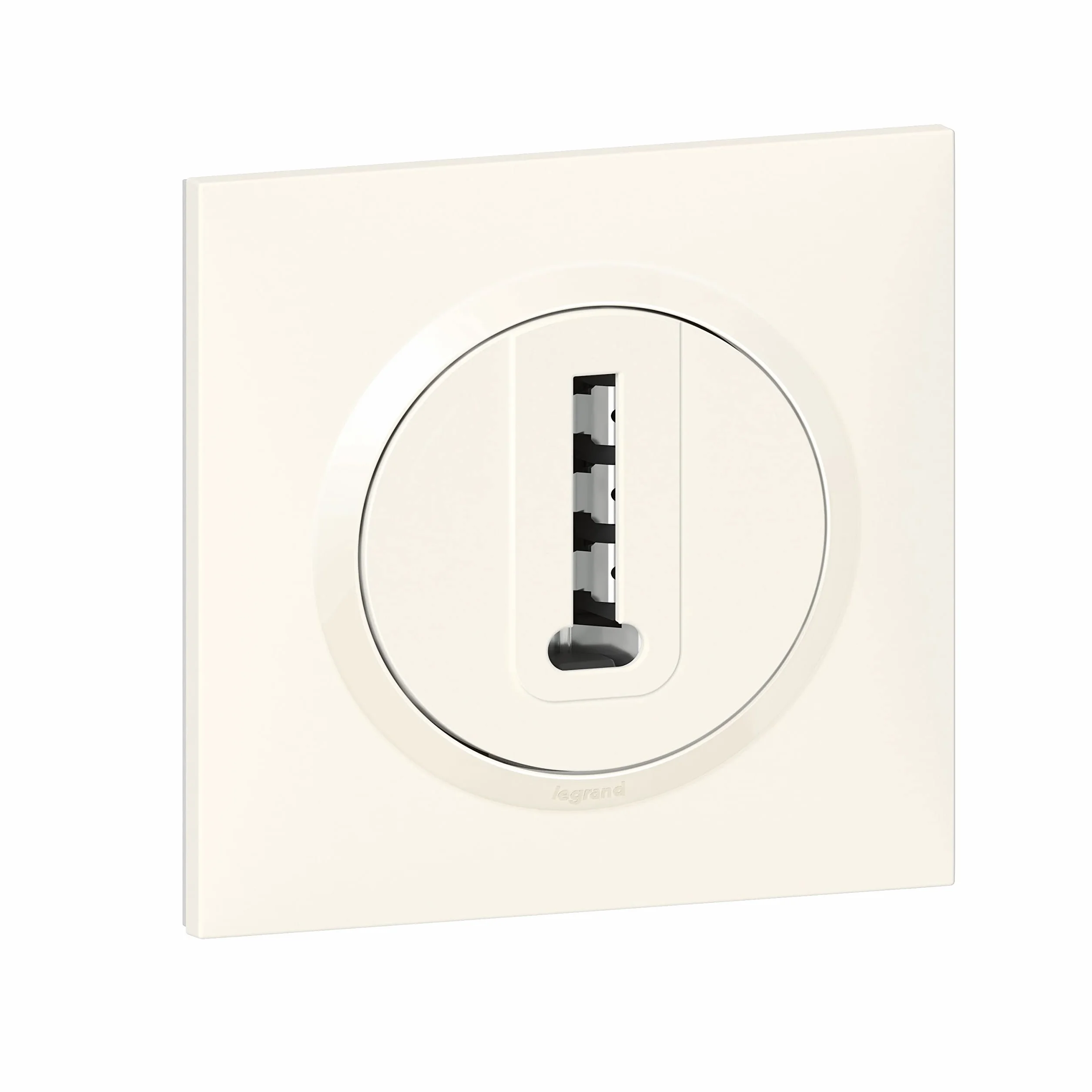 Legrand - Prise téléphone en T dooxie livrée avec plaque carrée blanche - emballage blister