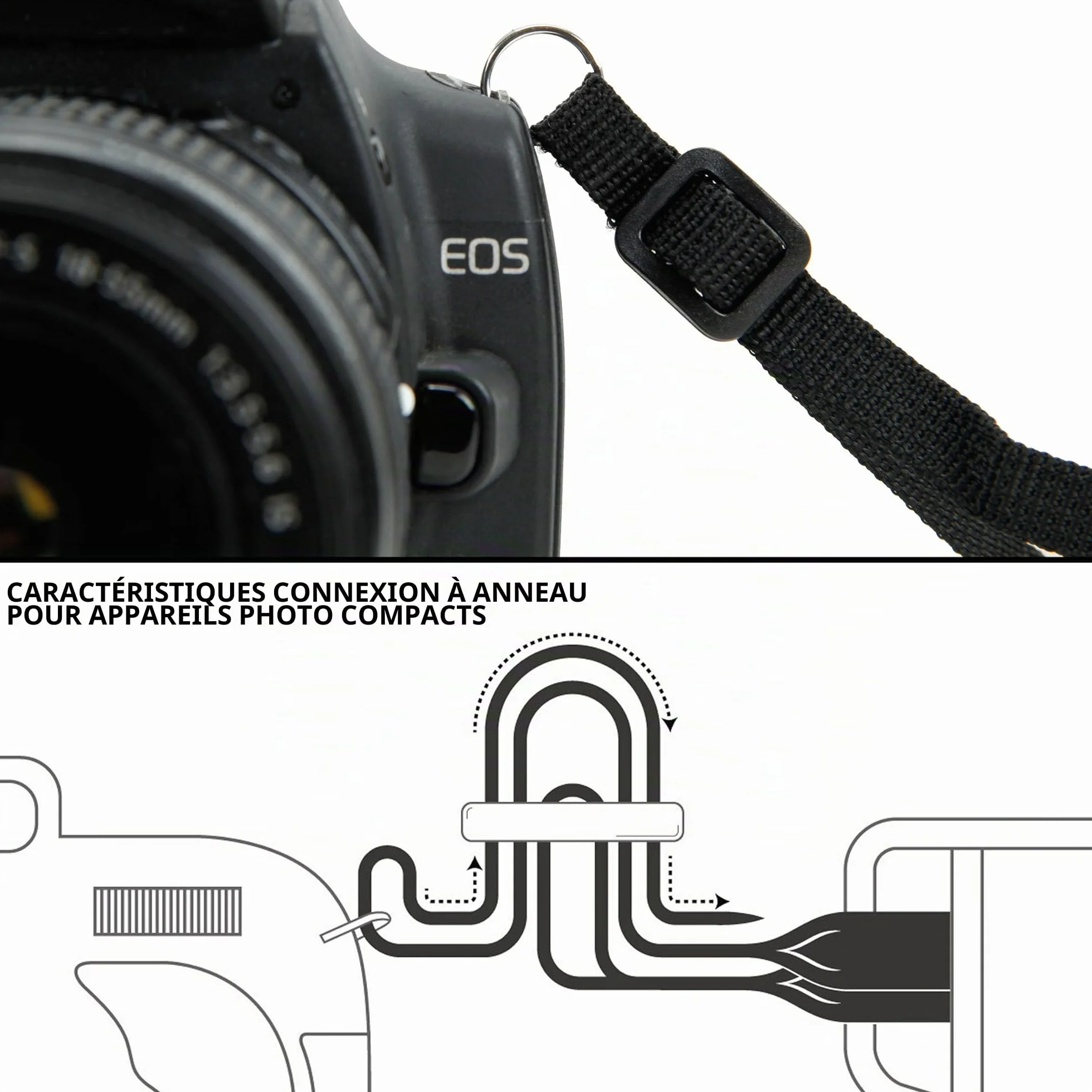 USA Gear DSLR Harnais de Poitrine Pour Appareil Photo Reflex Numérique avec Boucles à Dégagement Rapide et Poches pour Accessoires – Compatible avec Canon, Nikon, Sony et plus