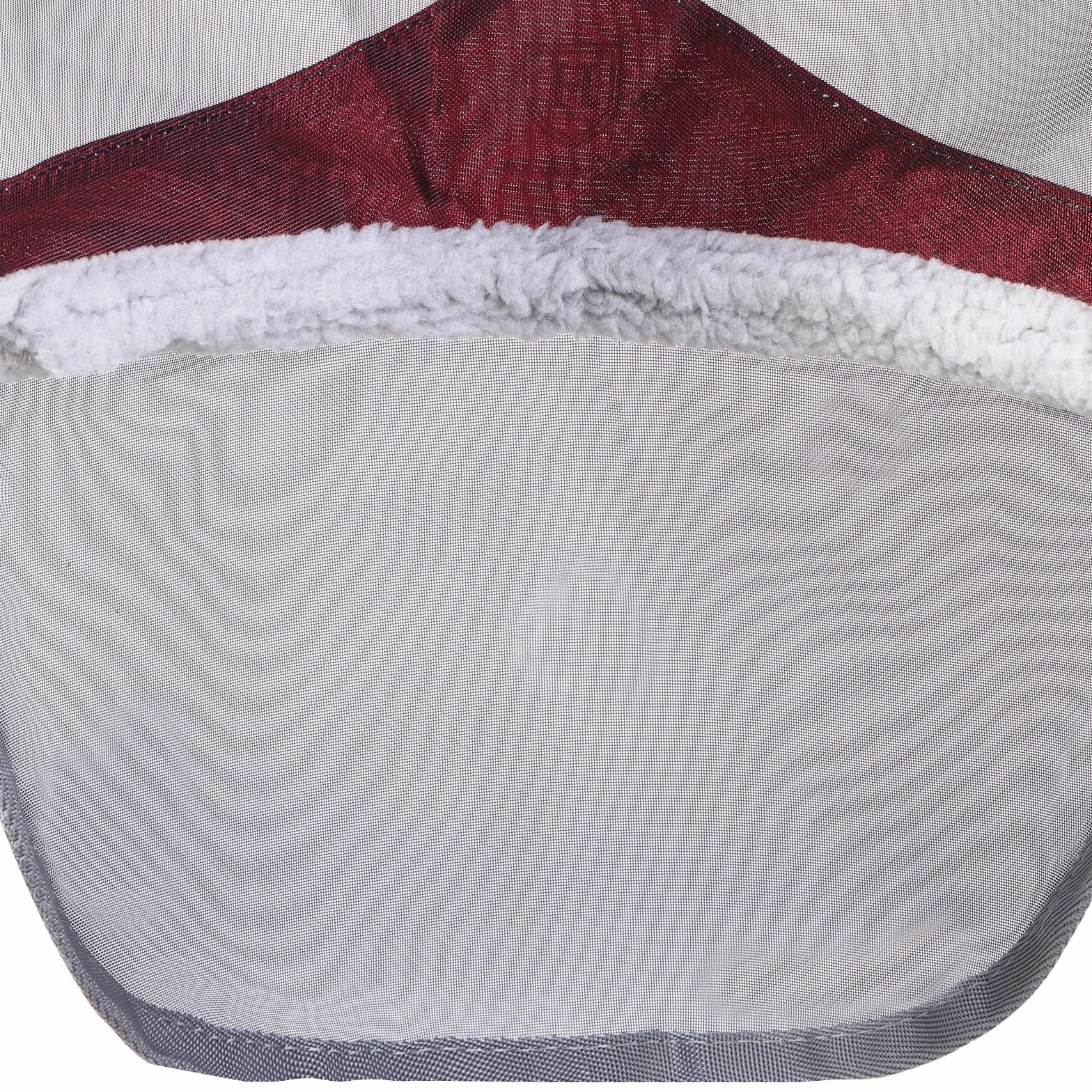 Harrison Howard CareMaster Pro Masque Anti-Mouches Lumineux pour Cheval - Grand Espace pour Yeux avec Oreilles - Protection UV - Rouge - Taille complète
