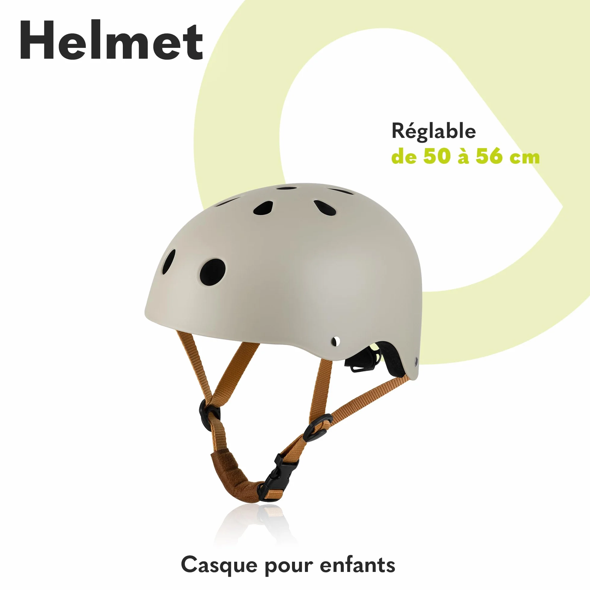 LIONELO Casque Protecteur de Vélo Enfants Réglable 50-56 cm Protège-Menton Certifié Intertek Taille S