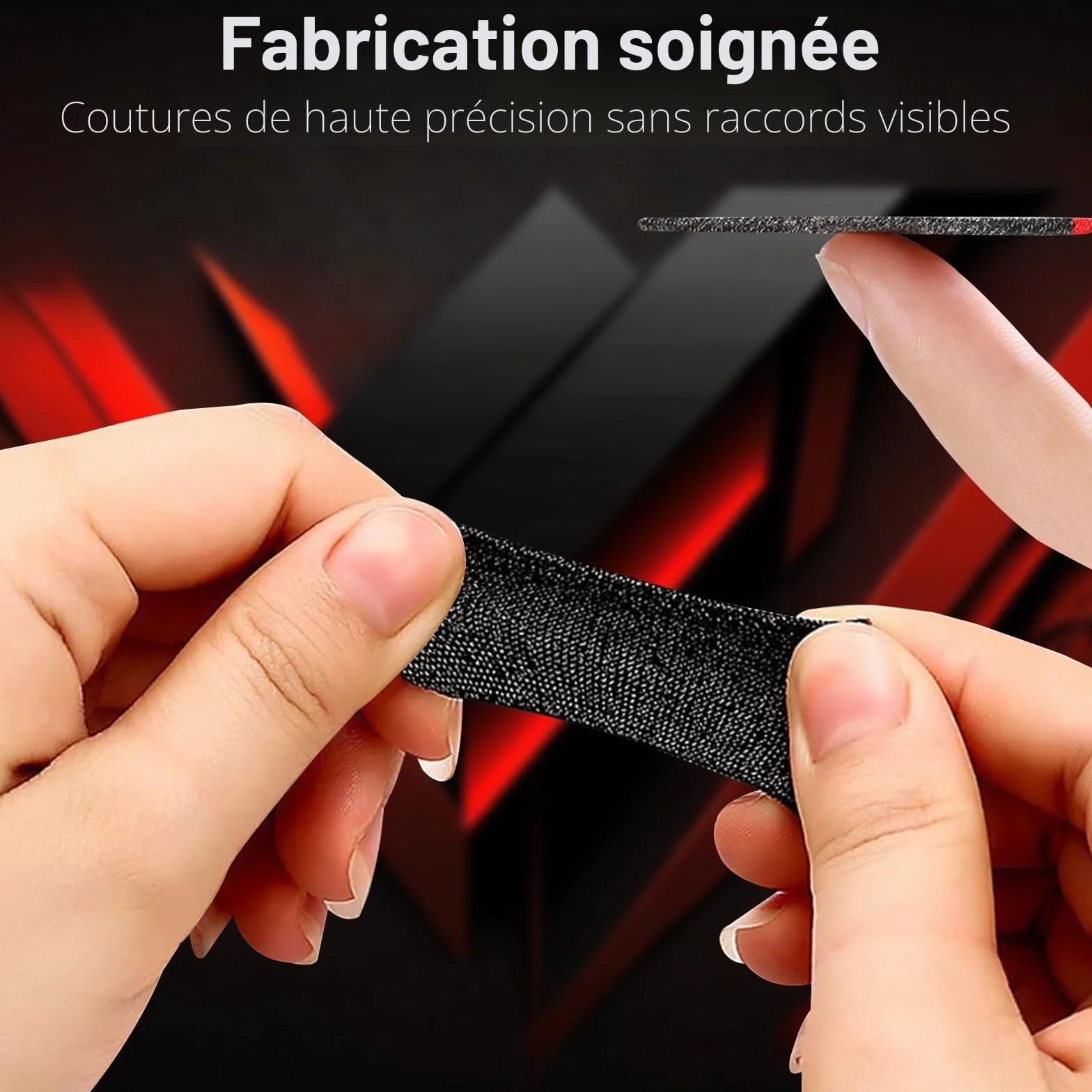 YOURKAY Gaming Finger Caps, 6 pièces Finger Sleeves Gaming, bouchons pour doigts de jeu, écran tactile, résistants à la transpiration et respirants en fibre d'argent, adaptés à tous les appareils à