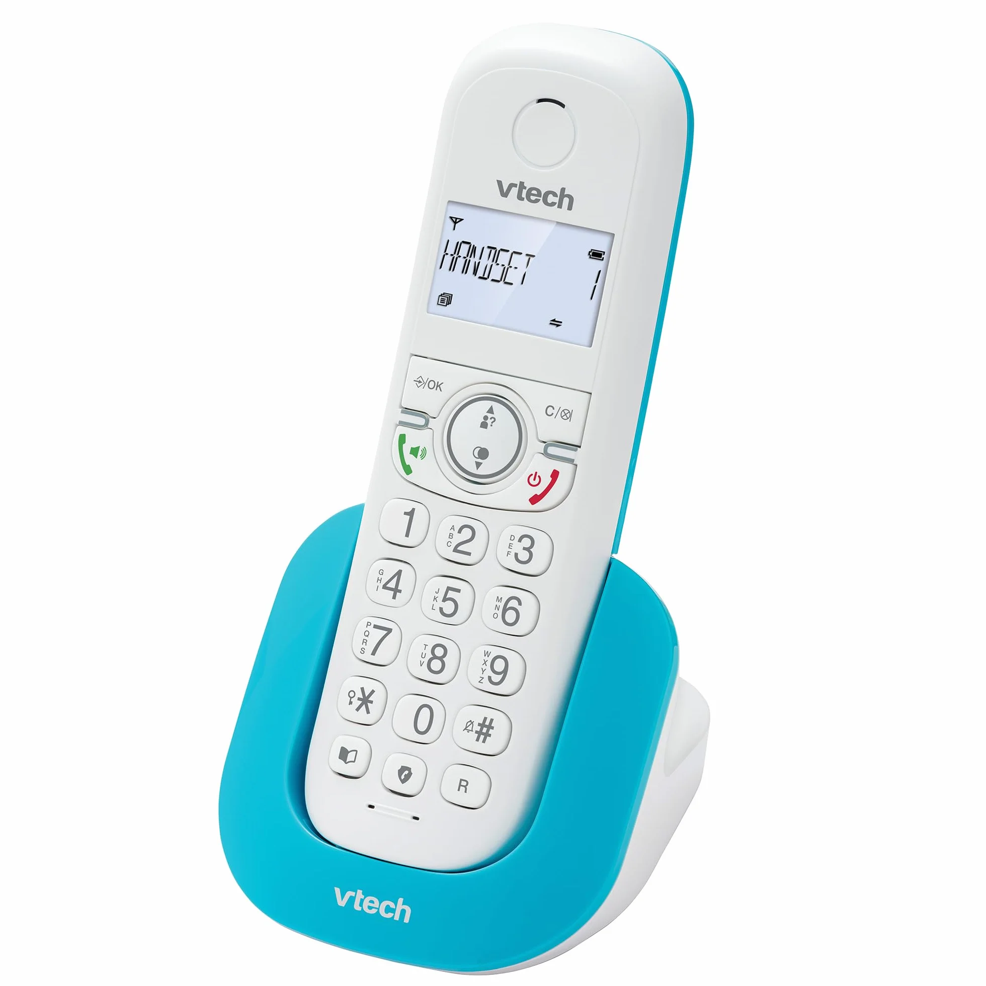 VTech CS1500 Téléphone sans Fil DECT Double Charge avec Blocage d'appel, Identification Appelant, Haut-Parleur Mains Libres