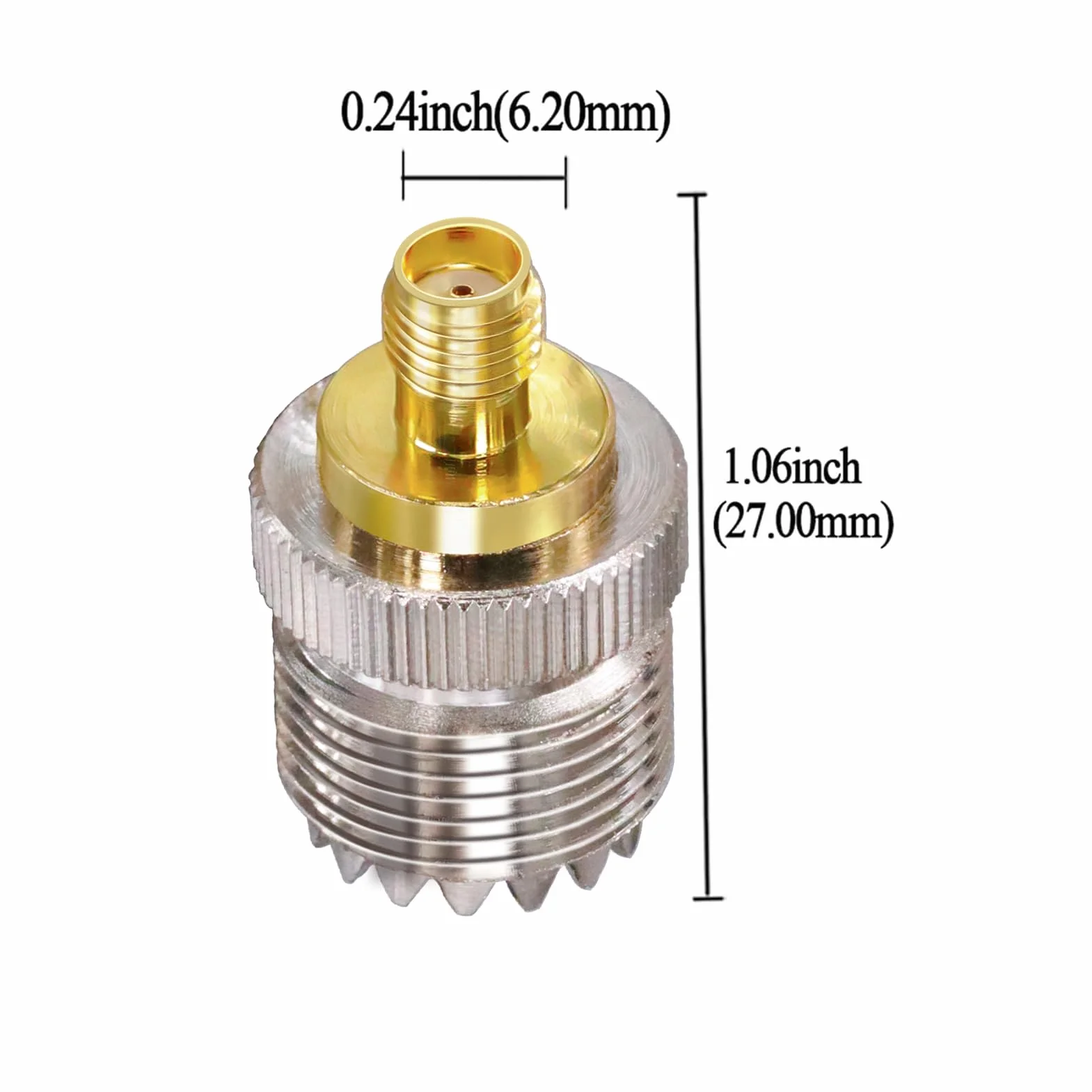 TUOLNK Adaptateur SMA vers PL259 Connecteur coaxial 2 pièces pour antenne Radio CB avec Prises SO239 et SMA