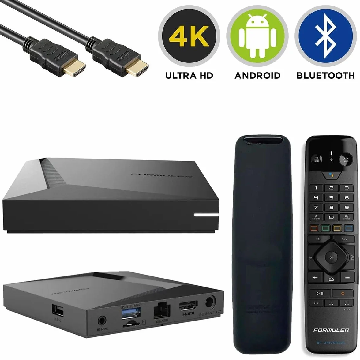 Formuler Z11 Pro BT1-Edition 4K UHD Android 11 Récepteur IP HDR10 Dual WiFi HDMI USB 3.0 MicroSD