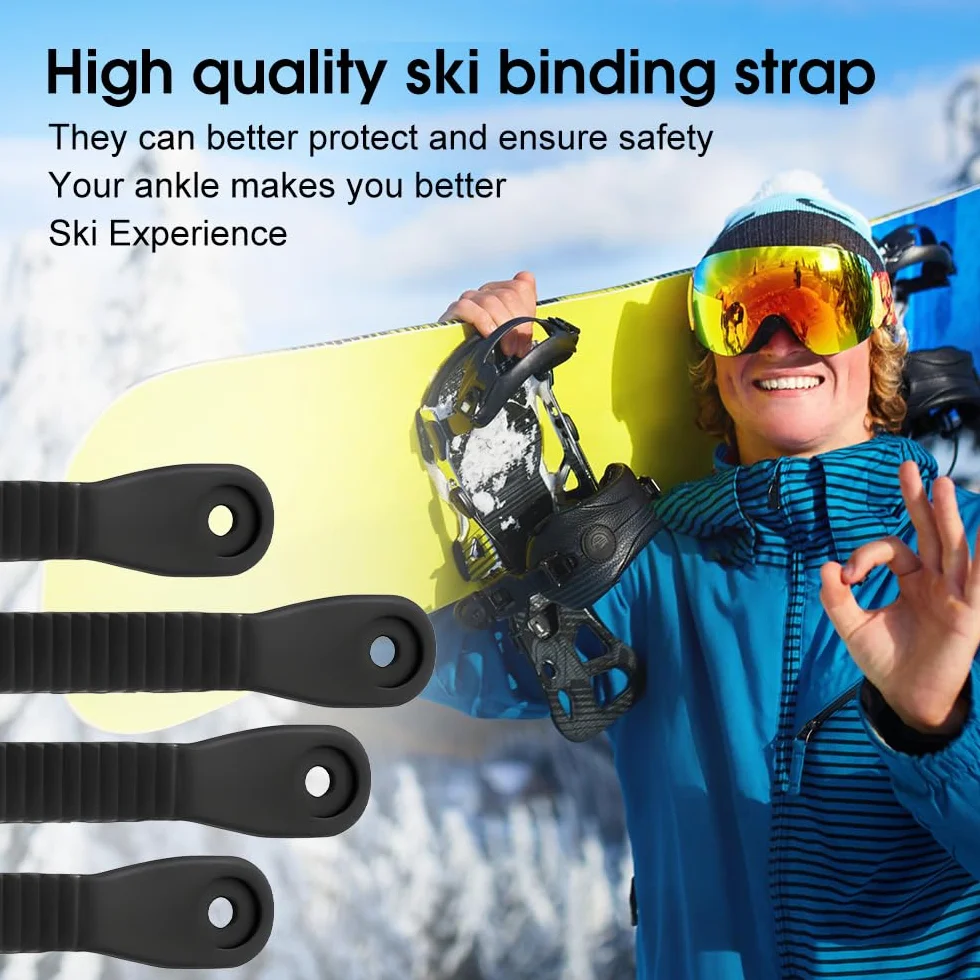 Sangles de Fixation pour Snowboard, Snowboard Binding Straps en Plastique, Accessoires de Rechange