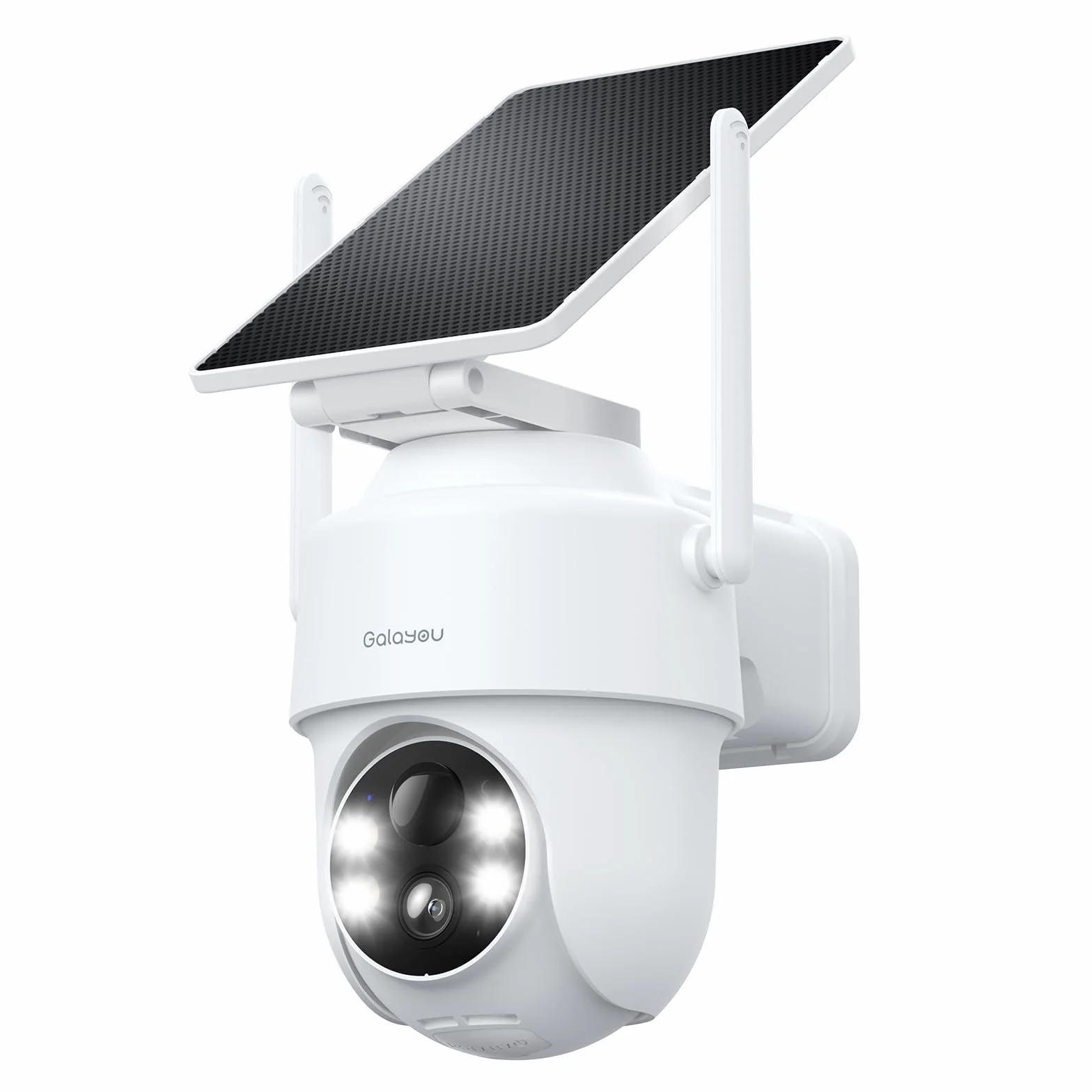 GALAYOU Camera Surveillance WiFi Exterieure sans Fil Batterie 2K Panneau Solaire 2,4GHz Alerte PIR Vision Nocturne Audio Bidirectionnel