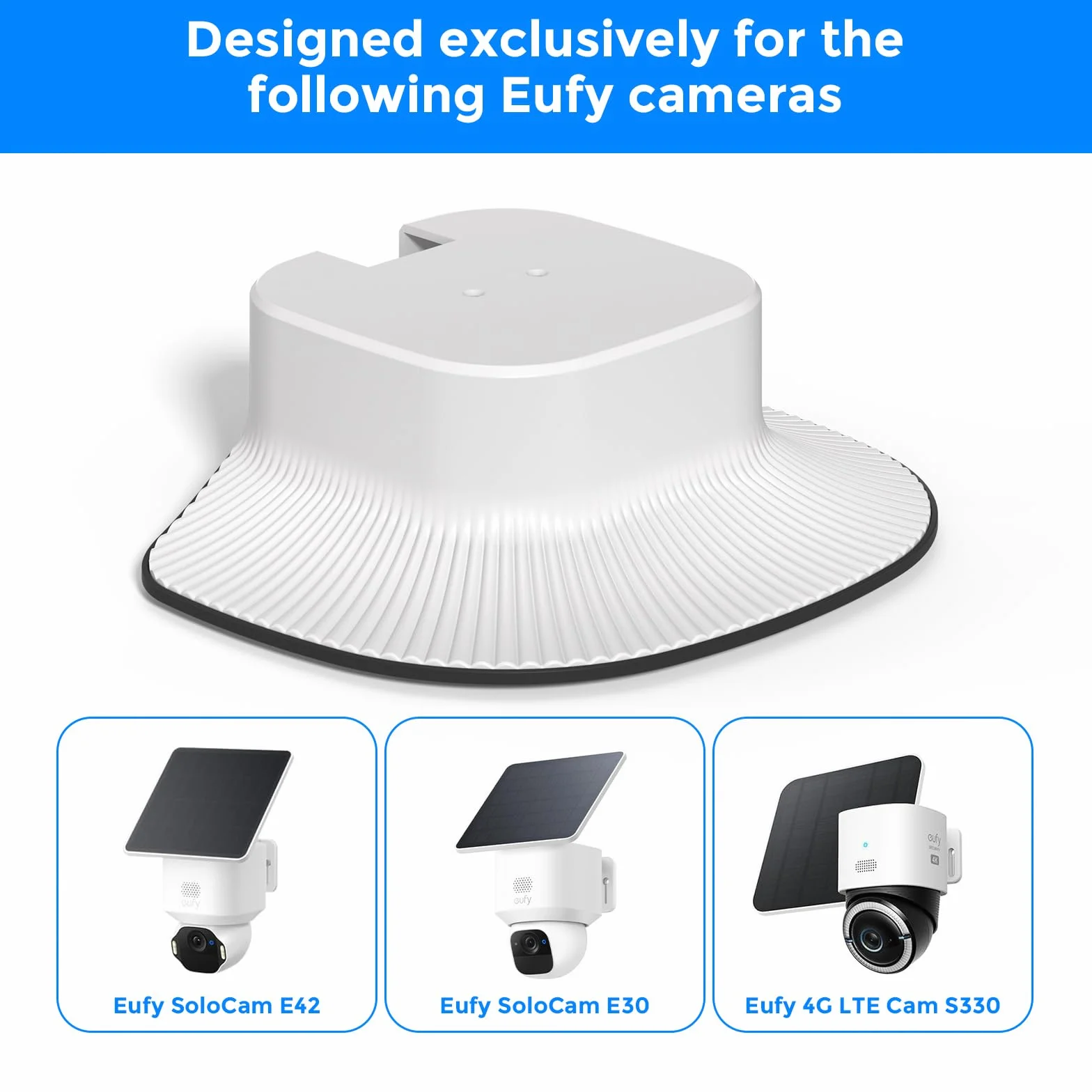 Étui pour appareil photo compatible avec Eufy SoloCam E30/E42 et eufy Security 4G LTE Cam S330, protection contre la pluie pour caméra de surveillance, protection résistante aux intempéries pour