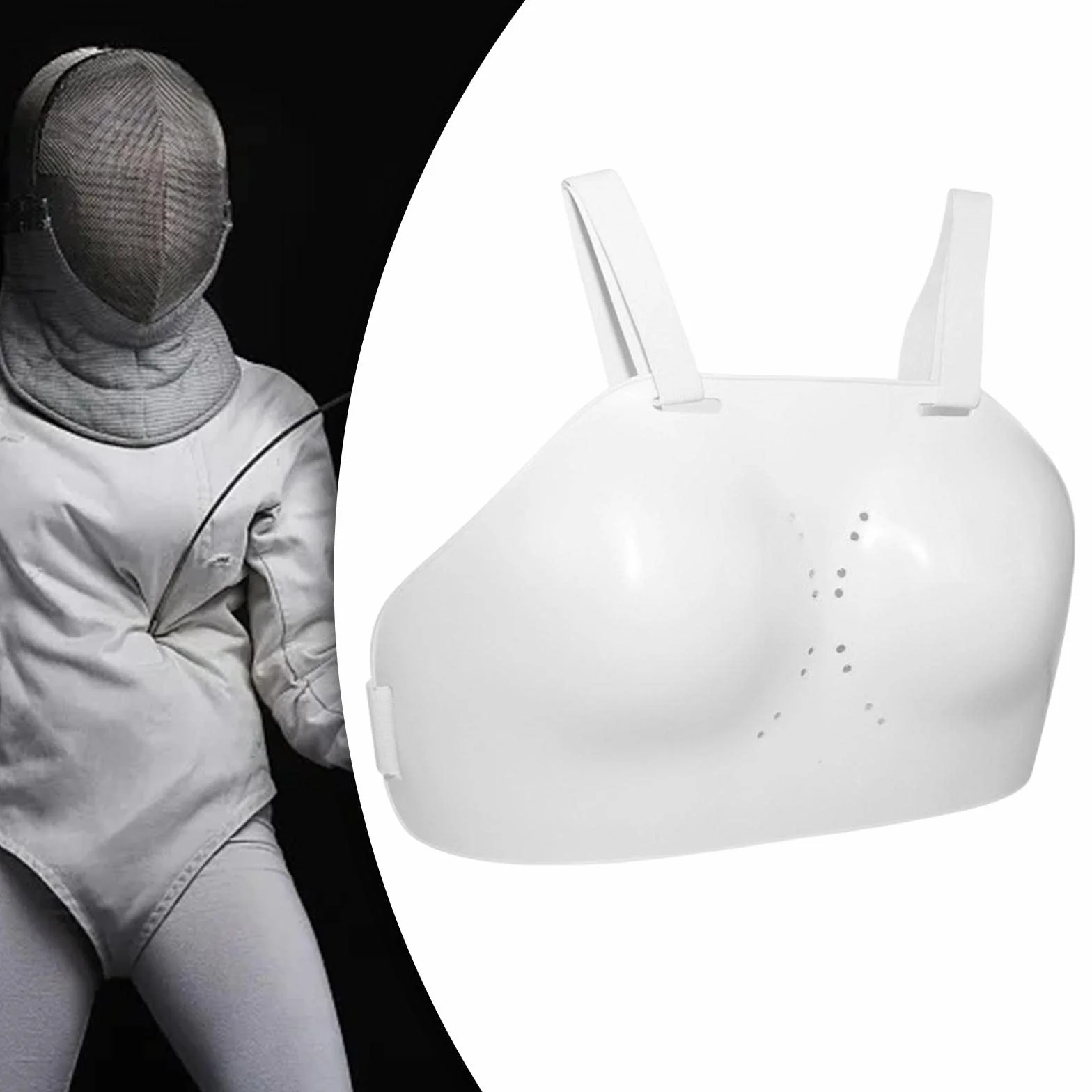 Escrime Sports Poitrine Protège-Poitrine Unisexe Doux pour Volleyball Karaté Baseball Heavy Punching Sparring Training Femme M