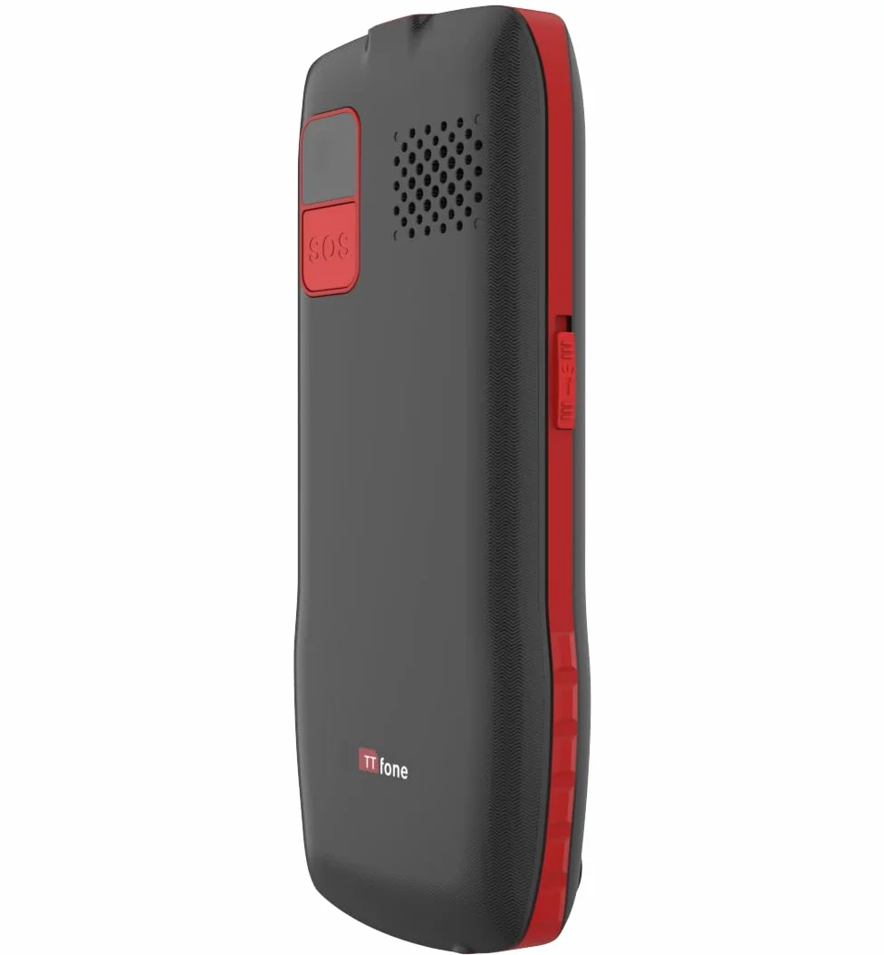 TTfone TT880 Téléphone Portable pour Personnes Âgées à Gros Boutons avec Bouton d'Aide d'Urgence, Rouge, Pay As You Go