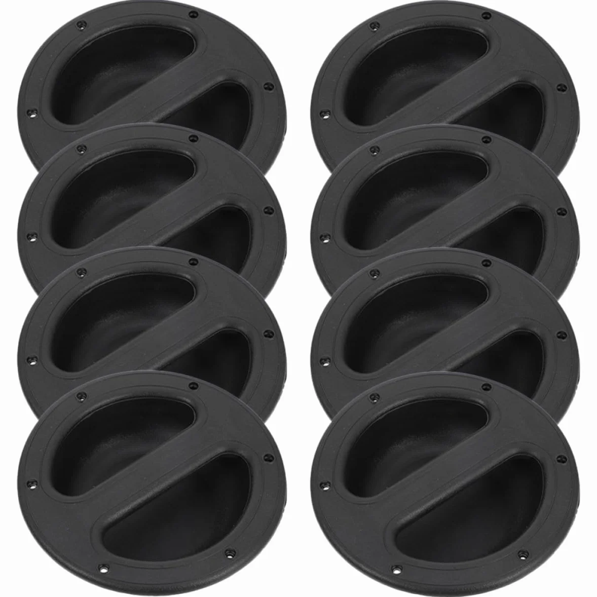 8 pièces Poignée Encastrée pour Enceinte Abs Noir Poignée Robuste pour Haut-parleurs et Caissons de Basse Design Simple et Résistant pour Transport Sécurisé