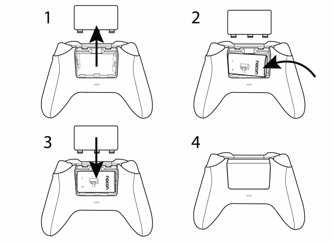 Nacon Double Chargeur pour Manettes Xbox Series X|S & Xbox One + Deux Batteries Rechargeables Haute capacité - Câble USB 1 mètre – Licence Officielle Xbox - XBXBATTERYBOX