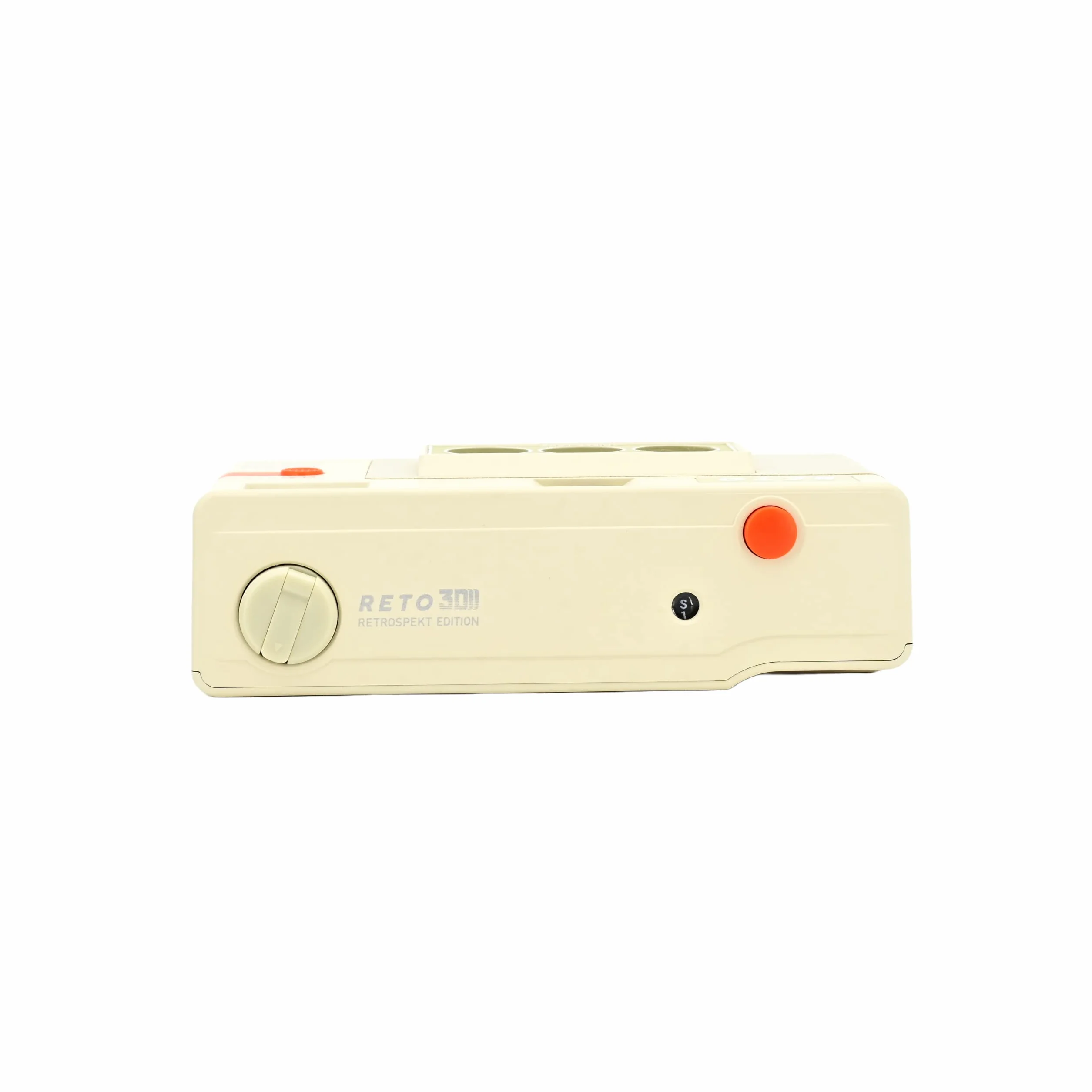 RETO Reto3D 35mm 3D Film Camera - Retro Lenticular 3D Effect Boomerang Wigglegram Camera (White Retrospect Edition)