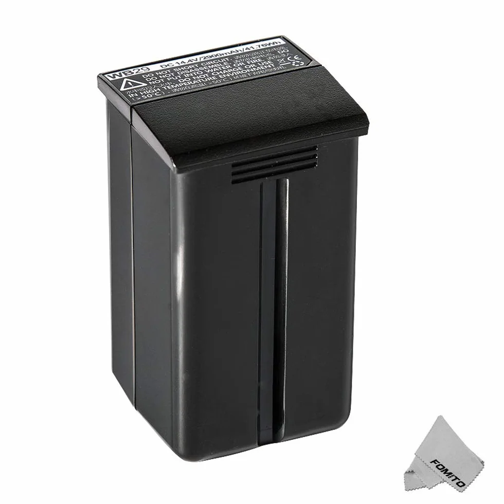 Fomito Godox Batterie au Lithium WB29 DC 14.4V 2900mAh 41.76Wh pour Bloc d'alimentation Godox AD200 AD200Pro Flash