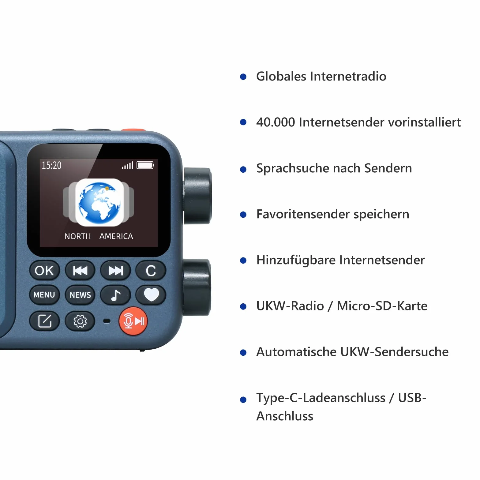 Choyong Récepteur radio Internet intelligent A8W - WiFi / 4G - Haut-parleur avec FM, carte micro SD, tous les radios du monde, pour la maison avec WiFi, radio numérique, choyoung A8W