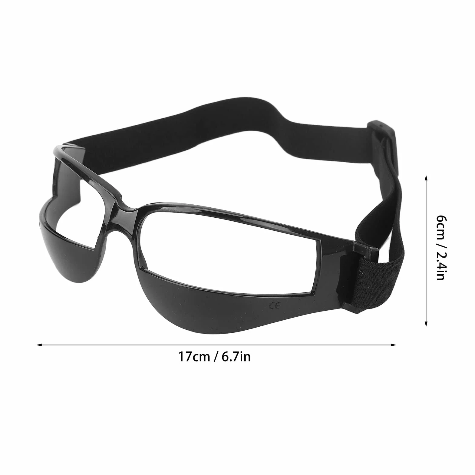 Lunettes de Basket-Ball Noires Anti-Chocs Réglables