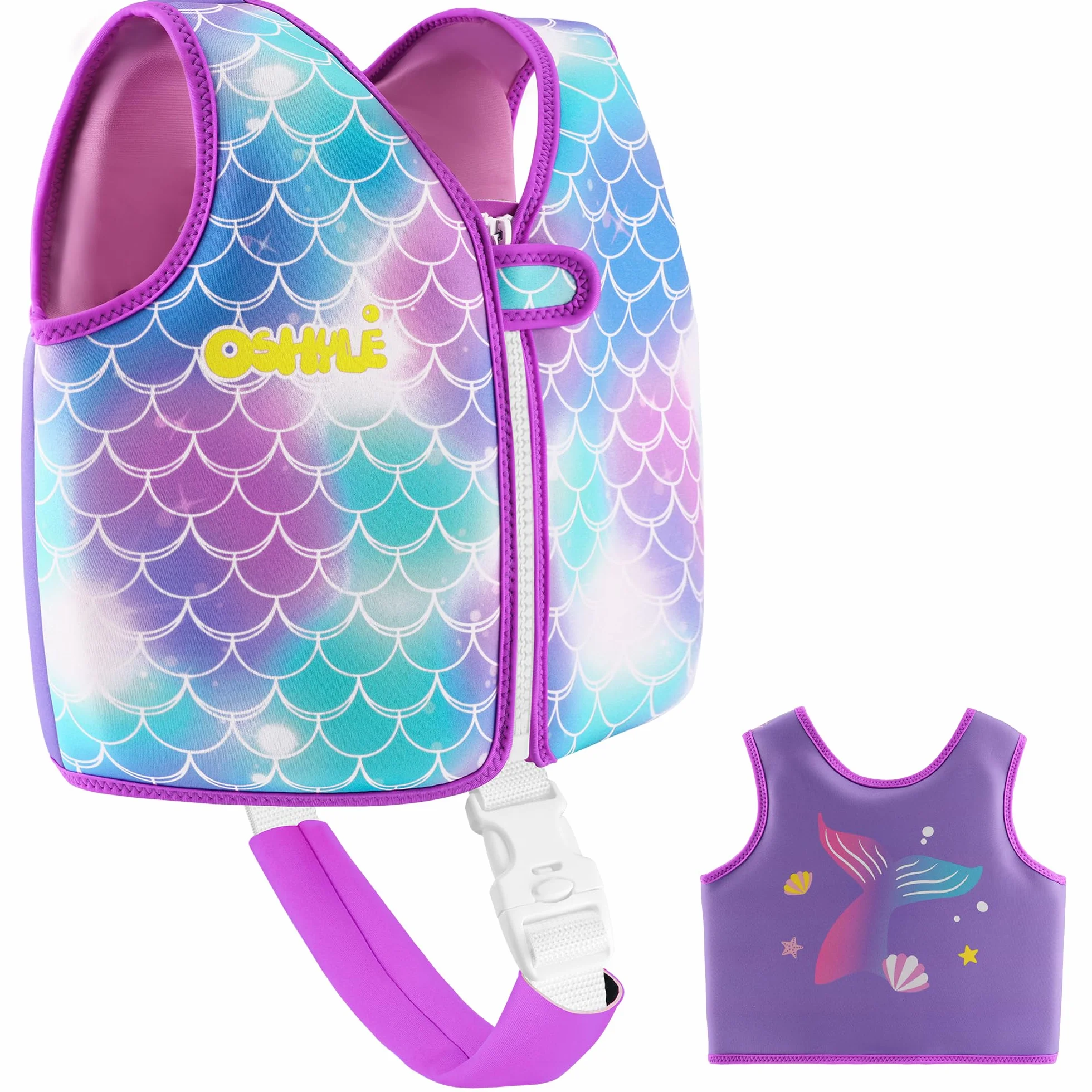 Gilet de Natation Enfants Néoprène Doux Sangle Sécurité Flottaison