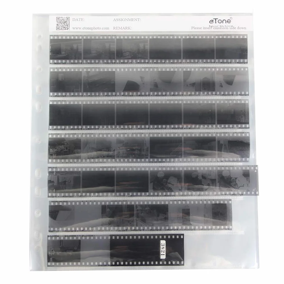 30 pièces Feuilles de Stockage d'archives pour Reliure à Anneaux sans Acide Pages 35 mm 135 Diapositive de Film Noir et Blanc (30pcs 35mm)