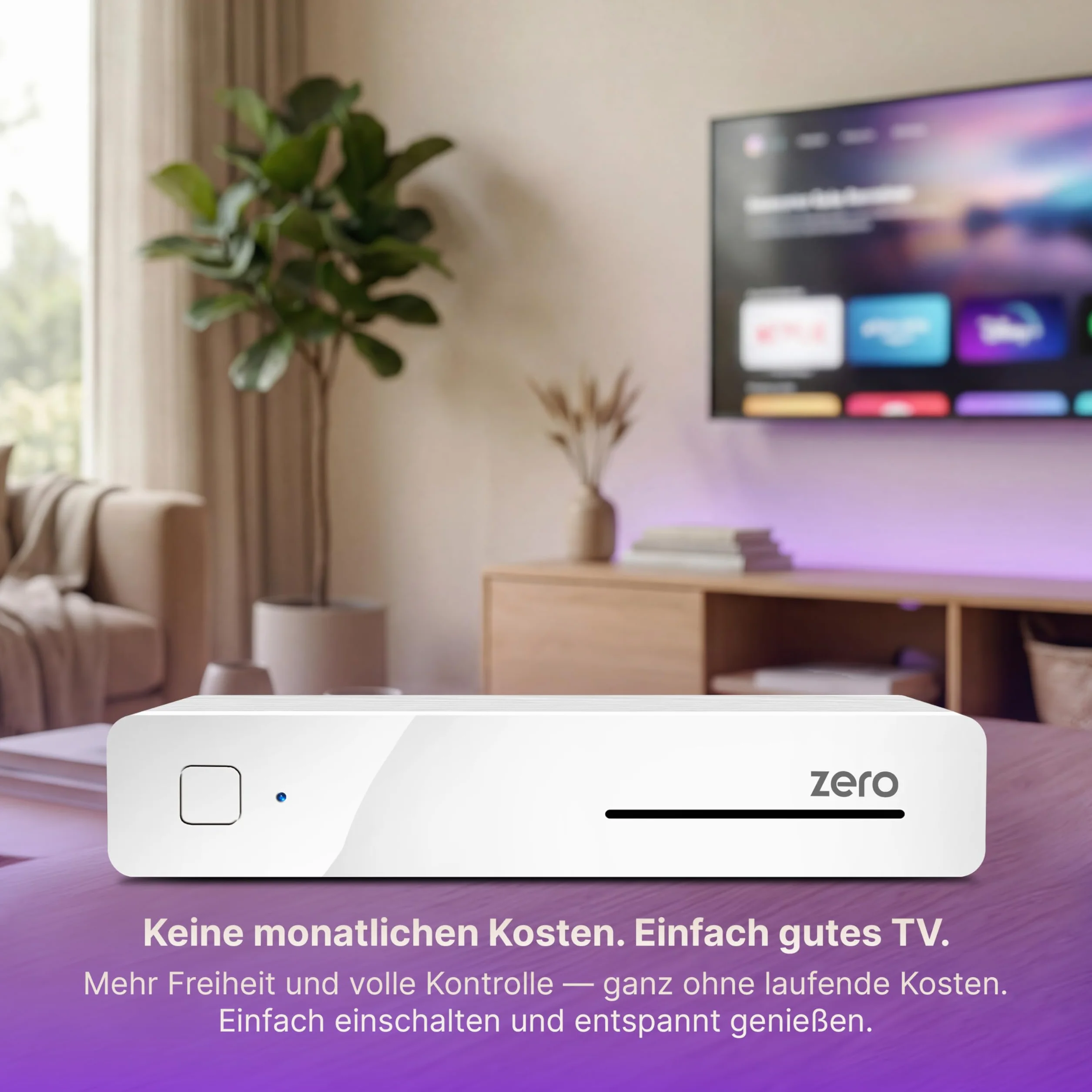 VU + ZERO WE 1x DVB-S2 Linux Récepteur Full HD 1080p - Blanc