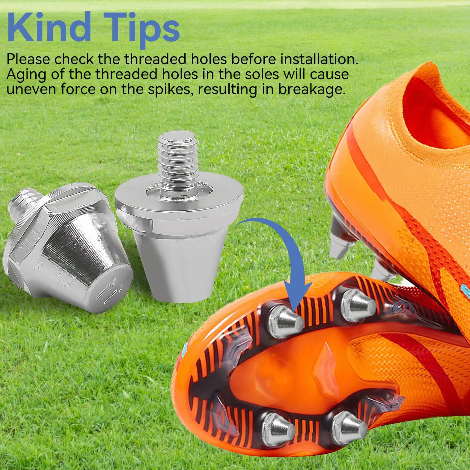 Crampons de Football M5 Compatibles Nike, Alliage d'Aluminium, Antidérapant, 11 mm 13 mm