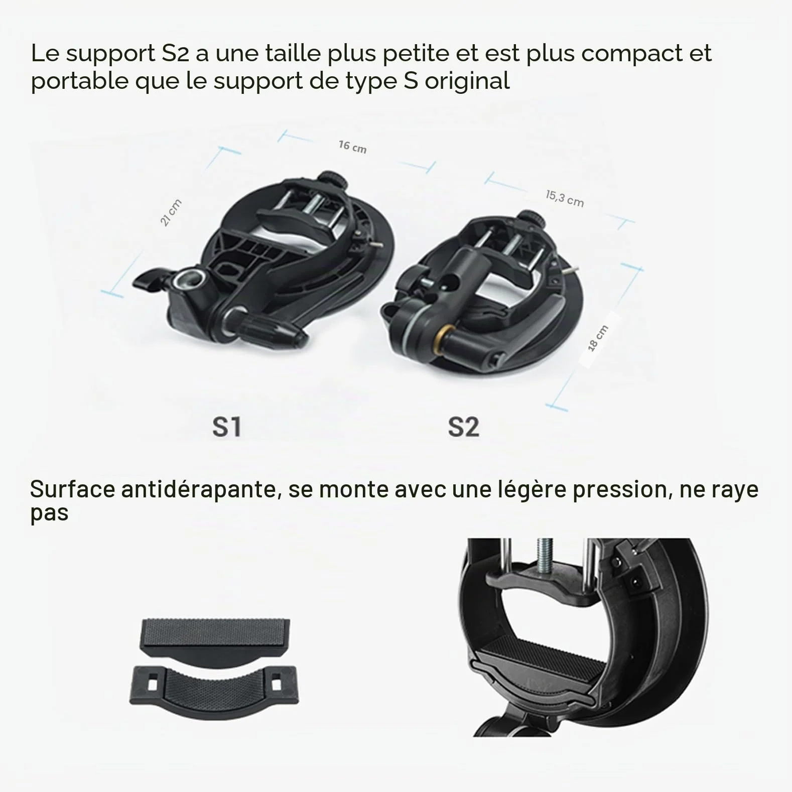Godox S2 Bowens Support de Flash pour Godox AD200ProII AD400Pro AD300Pro AD300ProII, V1 V1Pro V100 Série, V860II, V860III, TT685II, TT350, TT600, Grande Poignée, Contrôle Précis de l'inclinaison
