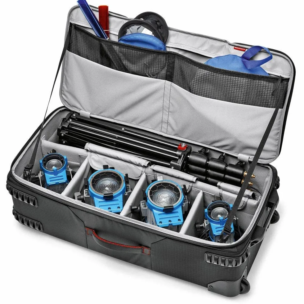 Manfrotto Trolley Pro Light LW-88W V2 Sac à roulettes, Grand Format, pour Equipement d'Eclairage, Convient pour Kit d'Eclairage Complet, Système de Protection, pour Les Photographes et Les Vidéastes