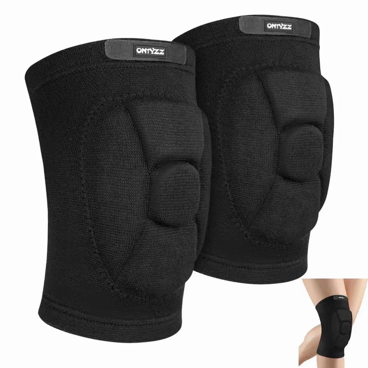 ONTYZZ Genouillere Volley Ball Respirantes Bandage Genou Extensible Doux pour Handball Danse