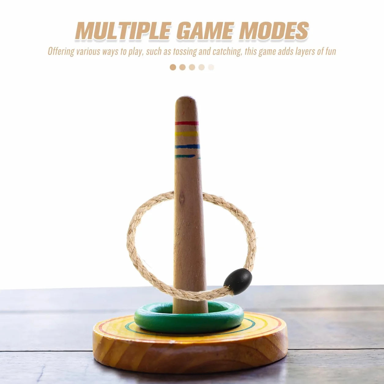 SUPVOX Jeu De Lancer D'Anneaux De Jardin en Corde 12 Pièces - Ensemble Portable pour Jeux Extérieurs