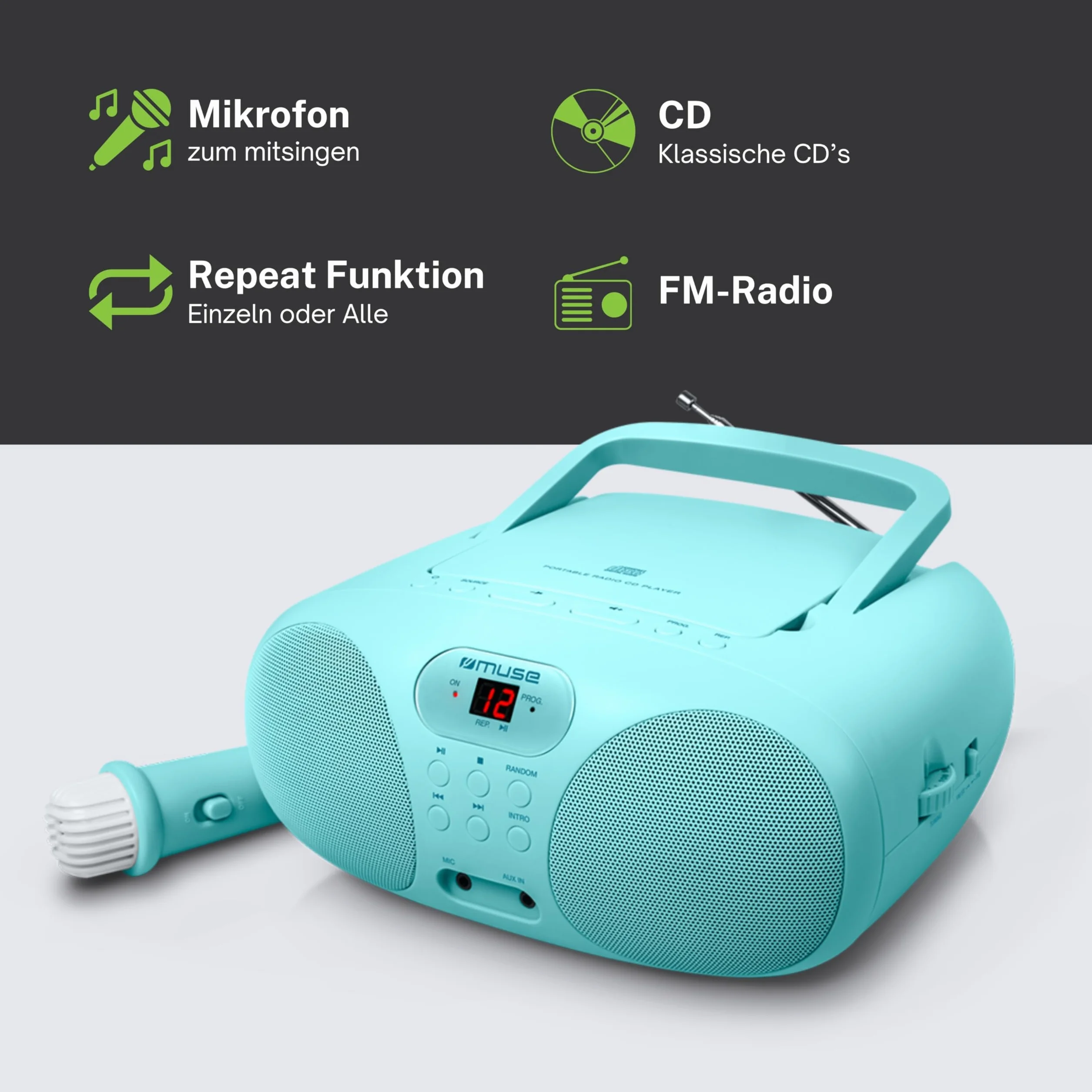 Muse M-203 KB Lecteur CD Micro