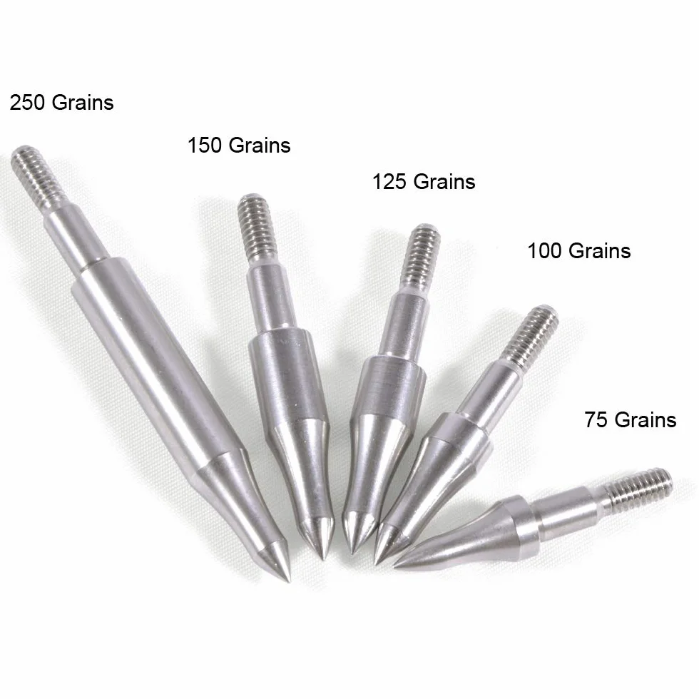 Pointe de Flèche de Tir à l'arc en Acier Inoxydable 75-300 Grain SHARROW 12pcs
