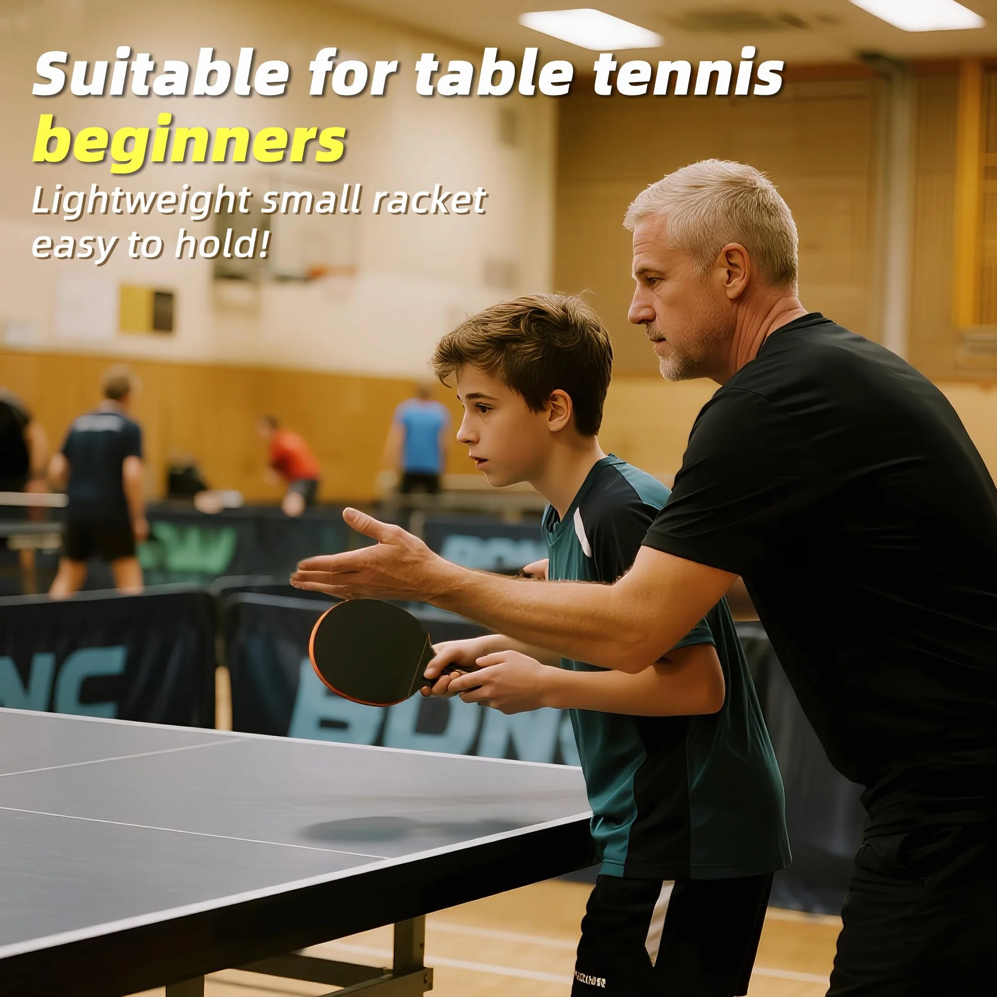 Sportout Raquette de Tennis de Table, Lame à 7 Plis, Approuvée ITTF avec Étui