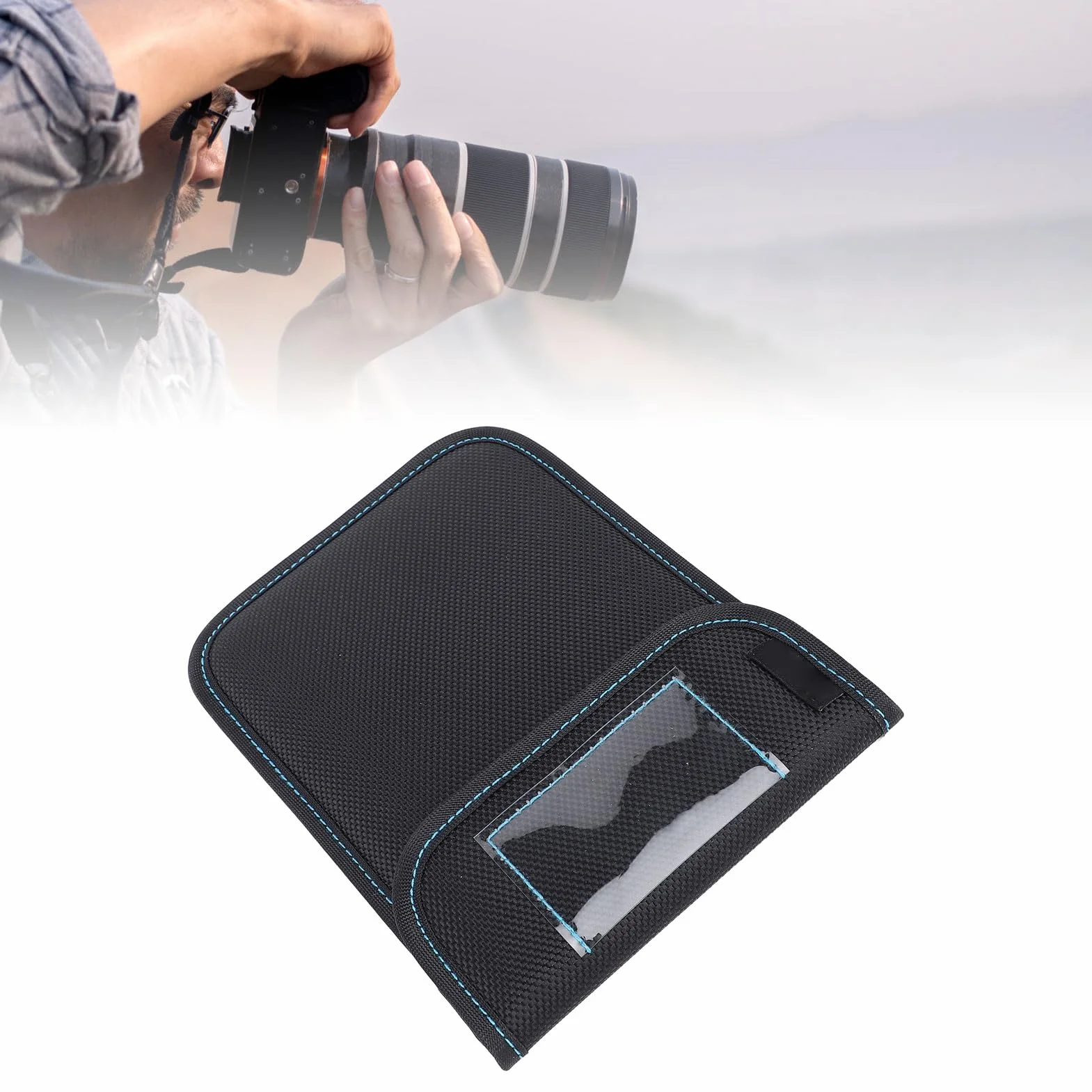 Étui de Filtre D'objectif, 4x5,65 Pouces, étui de Transport pour Filtre D'objectif D'appareil Photo, Portefeuille, Support de Filtre de Photographie, Résistant à l'eau, à la