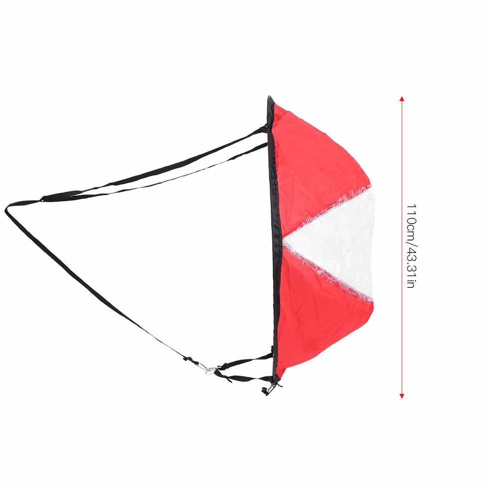 Brrnoo Voile de Vent pour Kayak et Canoë Voile Compacte en Polyester Léger