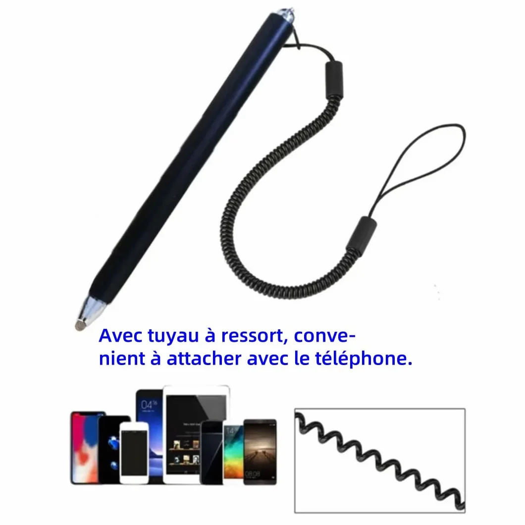 Lot de 2 Stylets rétractables pour écran Tactile Actif Noir