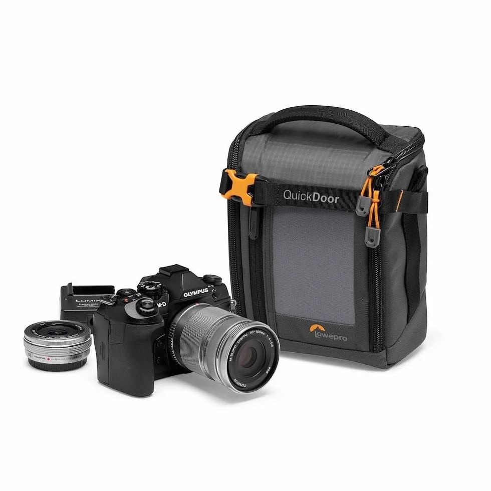 Lowepro GearUp Creator Box Medium II Sac Appareil Photo sans Miroir Reflex Numérique Accès Rapide Tissus Recyclés Gris