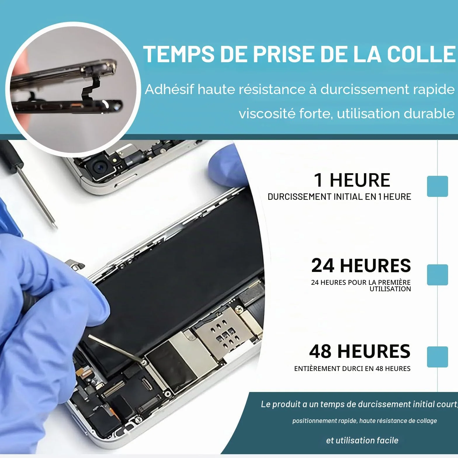 2 Pièces 15ML Colle Ecran Smartphone, Colle pour Telephone Portable, Convient pour coller Les Écrans de Téléphones Portables Tablettes Ordinateurs Portables Appareils Photo etc