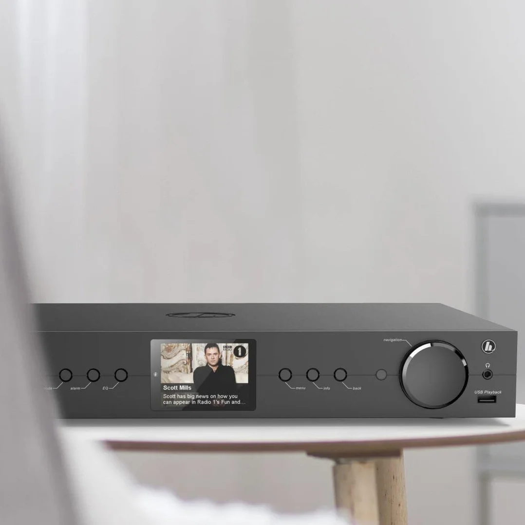 Hama iTuner Hi-FI DIT2105SBTX Dab+ Bluetooth (Tuner Internet Radio FM Dab, Tuner HiFi, Radio numérique, RX/TX, WiFi, Spotify Connect, Amazon Music, App UNDOCK, Port USB, télécommande) Noir