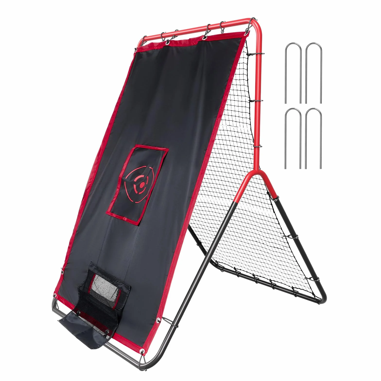VEVOR Filet de rebond baseball softball 914 x 1372 mm 2 en 1 entraîneur lanceur pratique terrain lancer