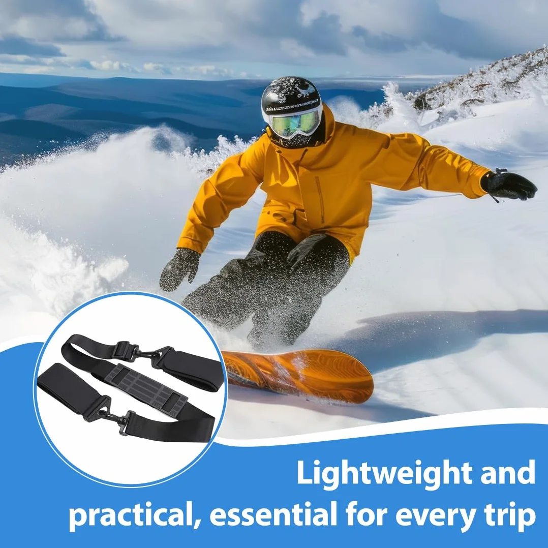 Sangles Porte-Skis Réglable Bandoulière Ski Scratch Transport Poignets Skis Rangement Sport Plein Air