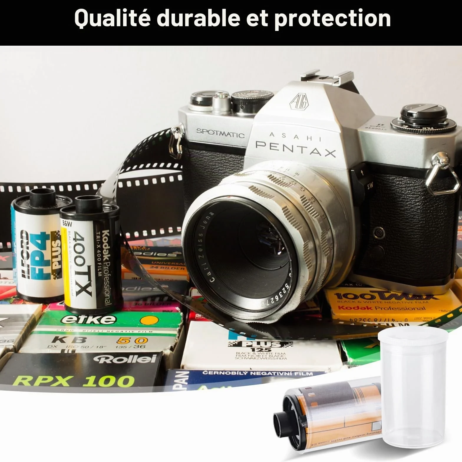 36 PCS Boîtes de Film pour Activités Scientifiques Boîtes de Pellicule Photo avec Couvercle 32mm boites Pellicule Photo pour le Stockage, les Petites Pièces de Film Bidon (transparence)