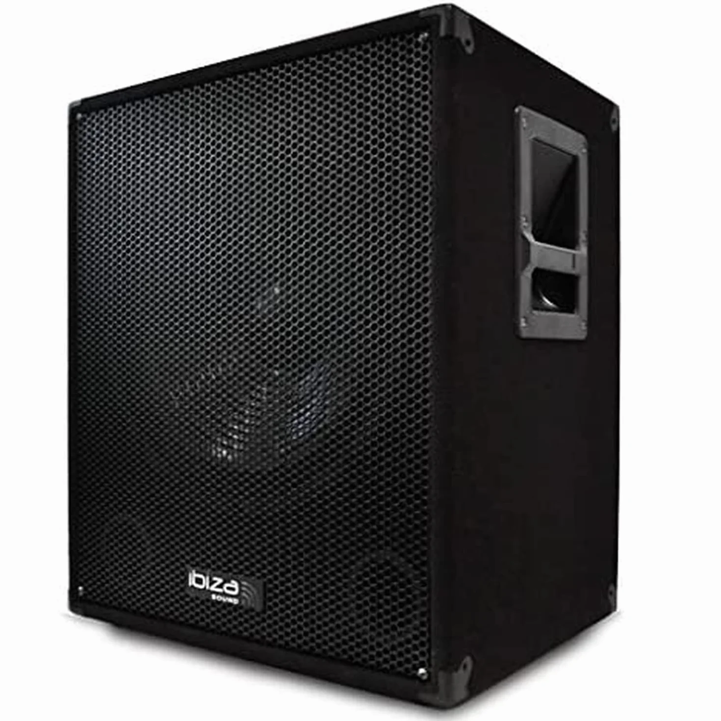 Ibiza Caisson de Basses Actif 38cm 800W Bi-amping EQ 2 Bandes Coins renforcés