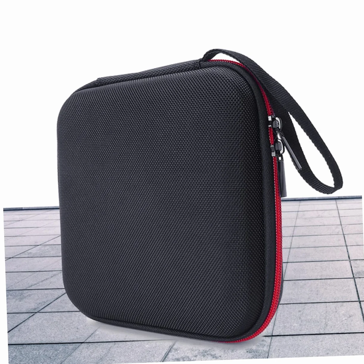 HEMOTON Pochette de Rangement Résistant aux Chocs Toucher Confortable Étui de Protection en Eva Noir Lecteur DVD pour Écouteurs et Câbles USB en Voyage