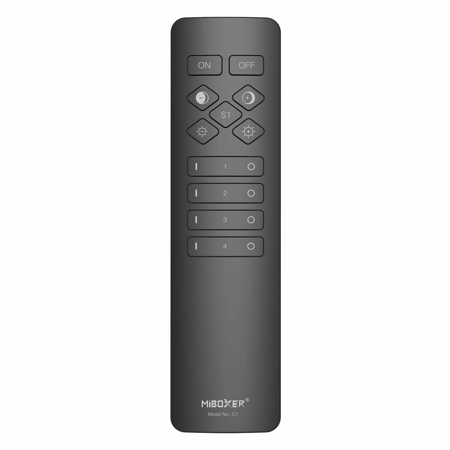 LIGHTEU®, Télécommande Miboxer 2,4 GHz RF 4 zones de gradation de température de couleur pour contrôleur LED et lampes Miboxer CCT, C1