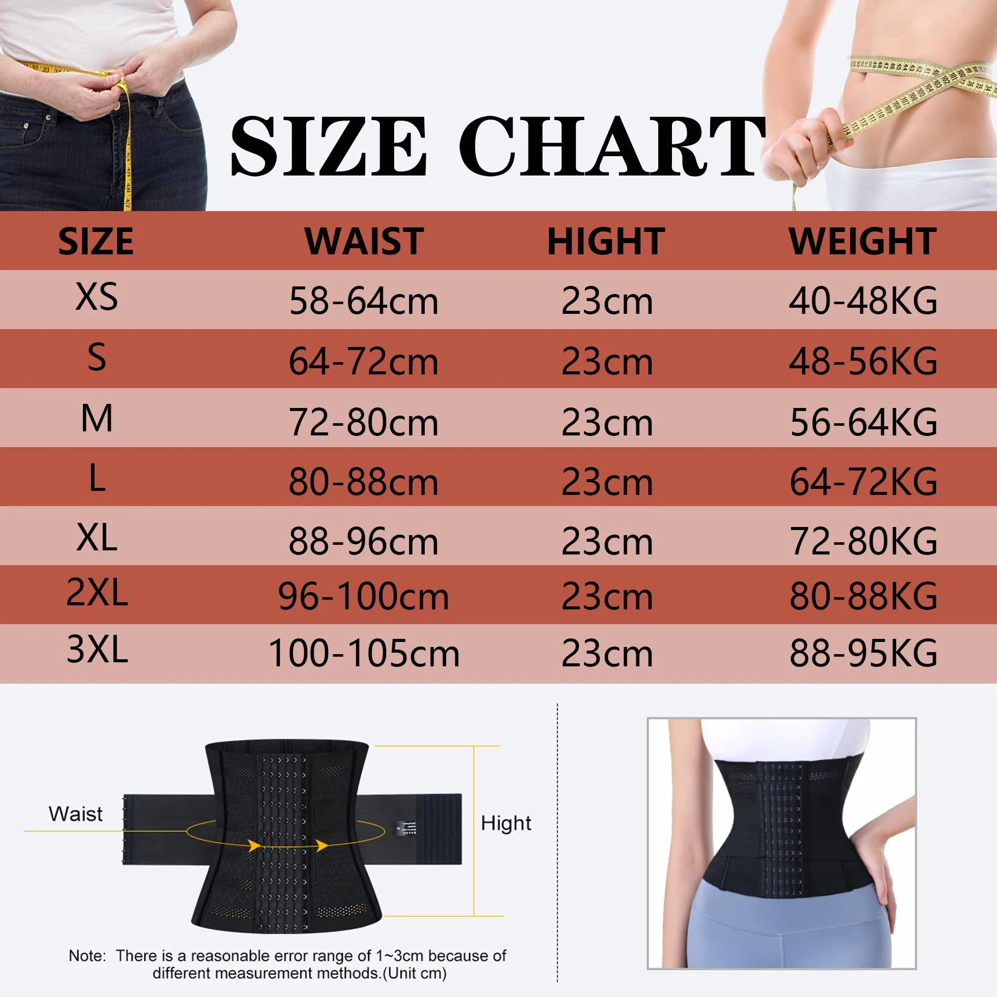 Ceinture de Sudation Waist Trainer Corset Minceur Ventre Plat pour Hommes et Femmes