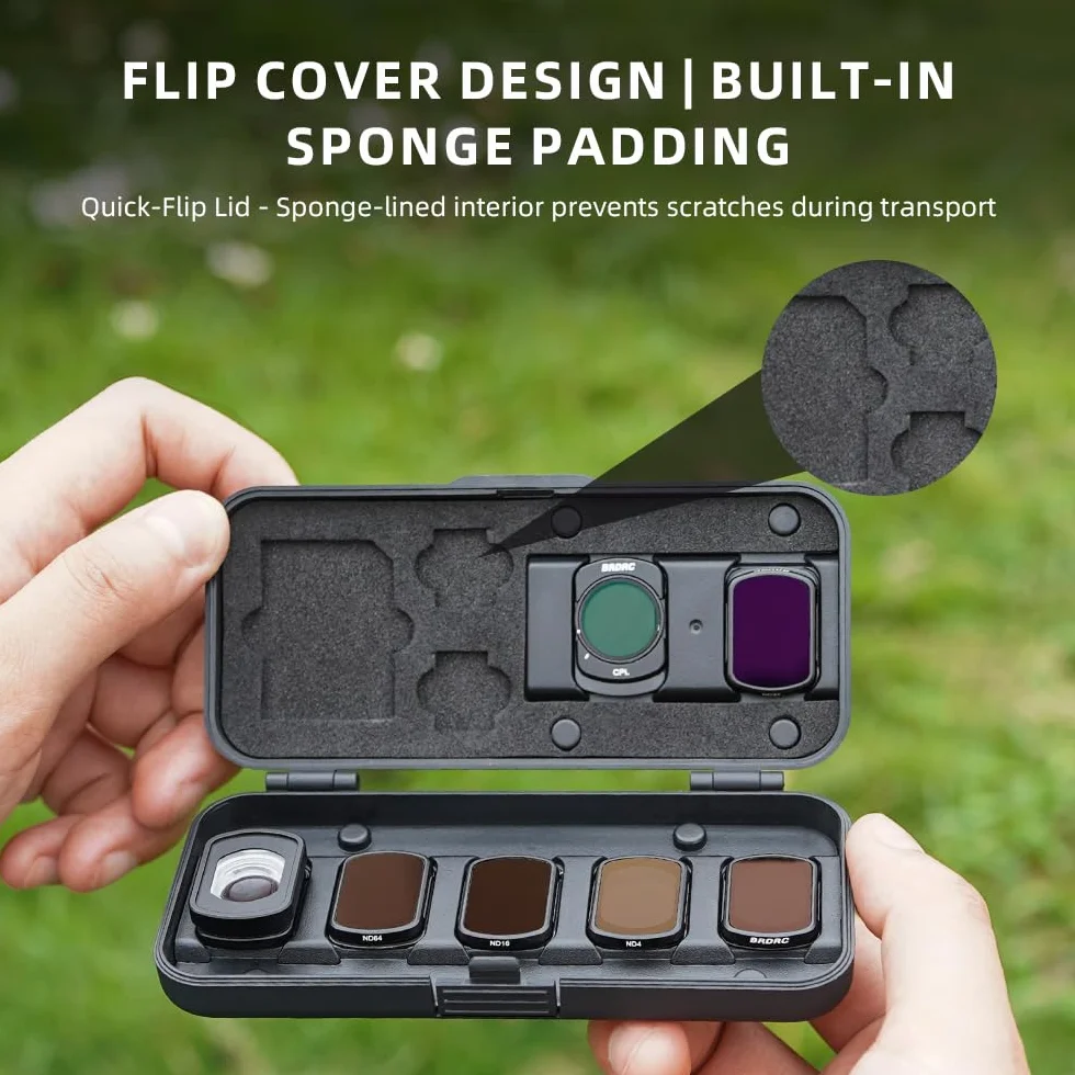JOYSOG Étui de rangement pour filtre de poche 3, coque rigide pour filtre d'objectif d'appareil photo Pocket 3