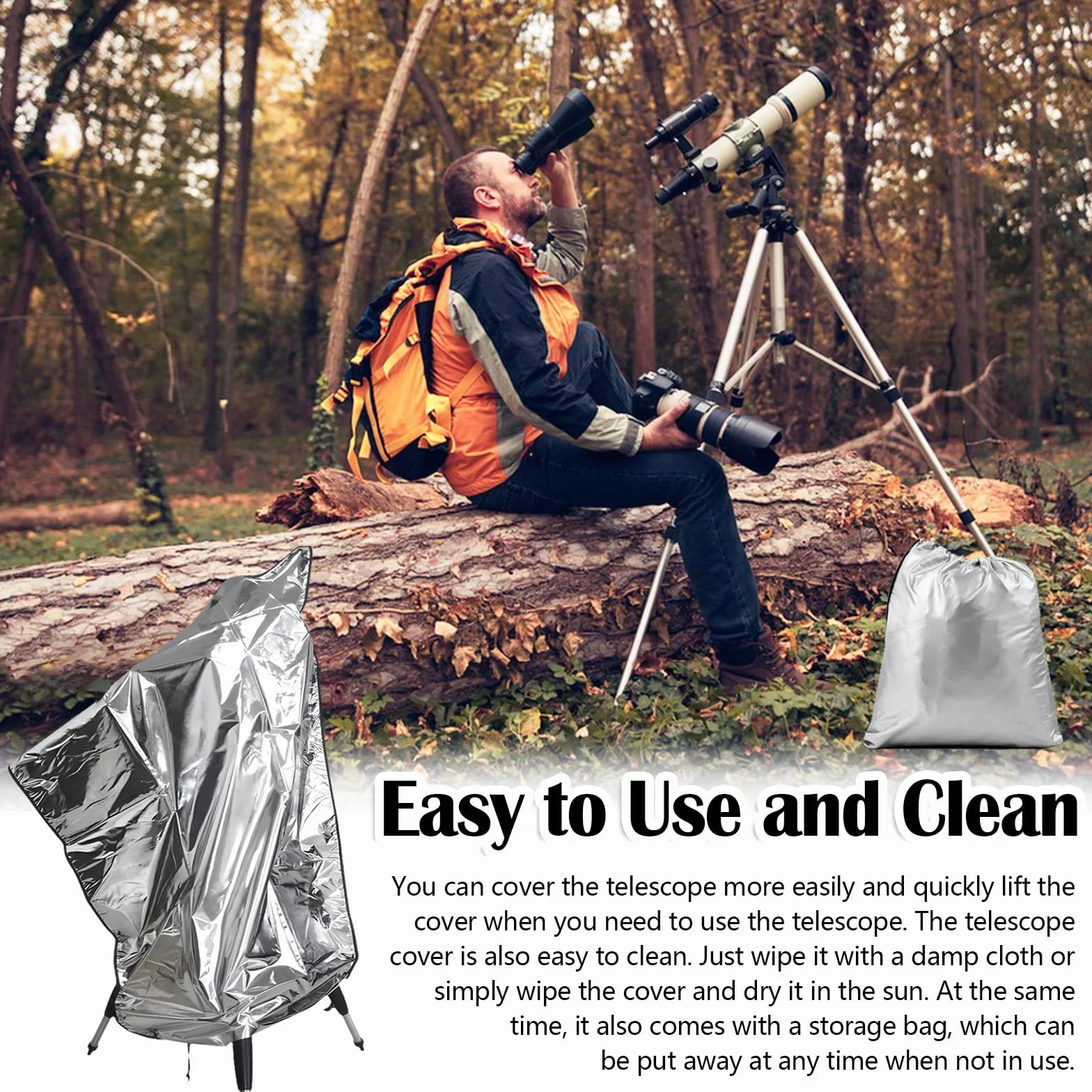 Housse de Protection pour Télescope 420D 120x160cm Extérieur Anti-poussière Imperméable