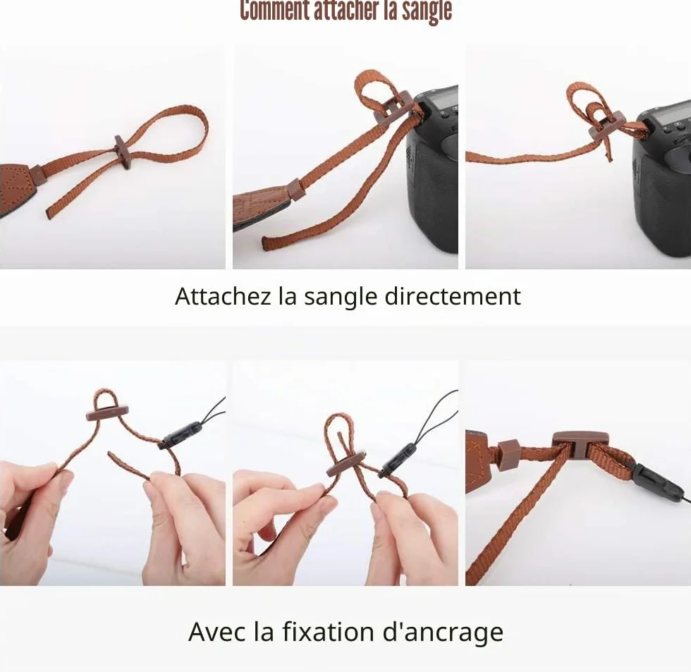 MoKo Sangle pour Caméra, Ceinture de Cou en Toile de Coton Tressée avec Bandoulière Réglable pour Tous Les Appareils Photo Numériques DSLR Canon, Fuji, Nikon, Olympus, Pentax, Sony - Kaki
