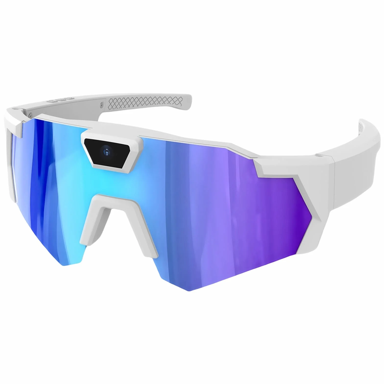 Lunettes De Caméra 1080P pour Le Cyclisme, Lunettes De Soleil avec Caméra, Audio Et Vidéo, pour Cyclistes, Snowboarders, Randonneurs, Vloggers, Course, Ski, Camping, Pêche