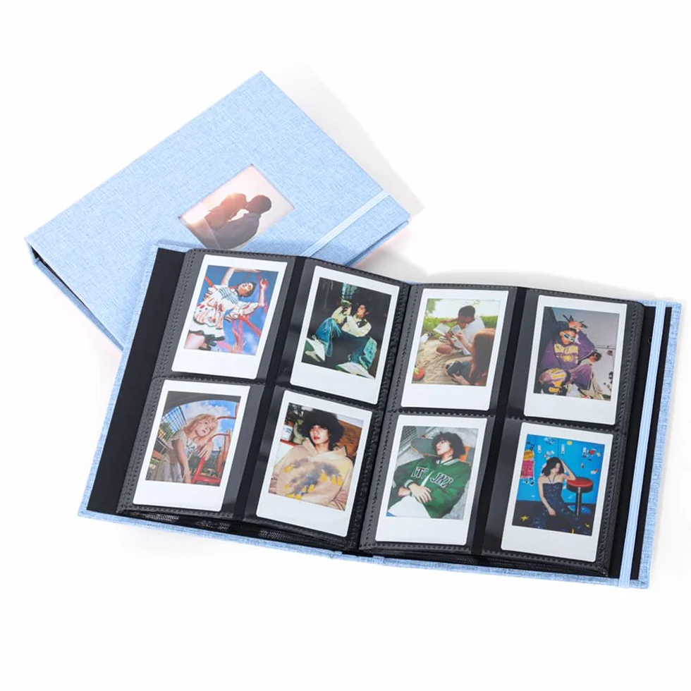 Mini album photo à 208 pochettes pour Fujifilm Instax Mini 13 12 11 9 8 40 99 90 Evo LiPlay 5 x 7,6 cm, album compatible avec les imprimantes Polaroid Snap/Z2300/SocialMatic Instant & Zip