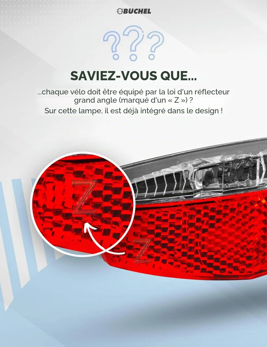 Büchel Tivoli Feu arrière de Porte-Bagages LED Dynamo StVZO